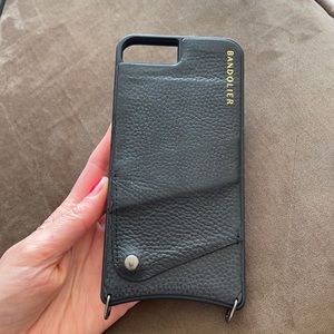 Bandolier Leather Black Case iPhone 7/8 plus